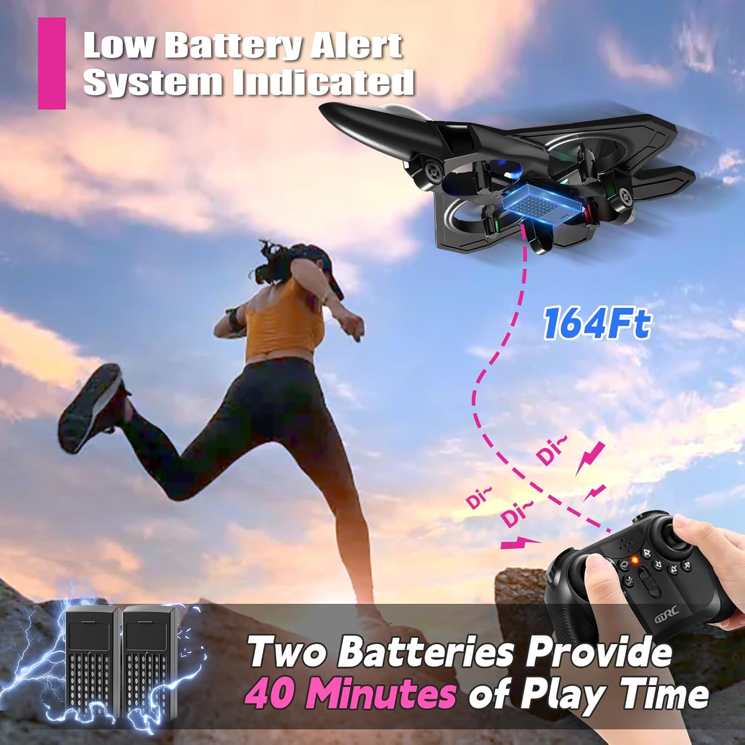 RC Straaljager Vliegtuig | Foam Jet met LED & Stuntfunctie 8–16 Jaar