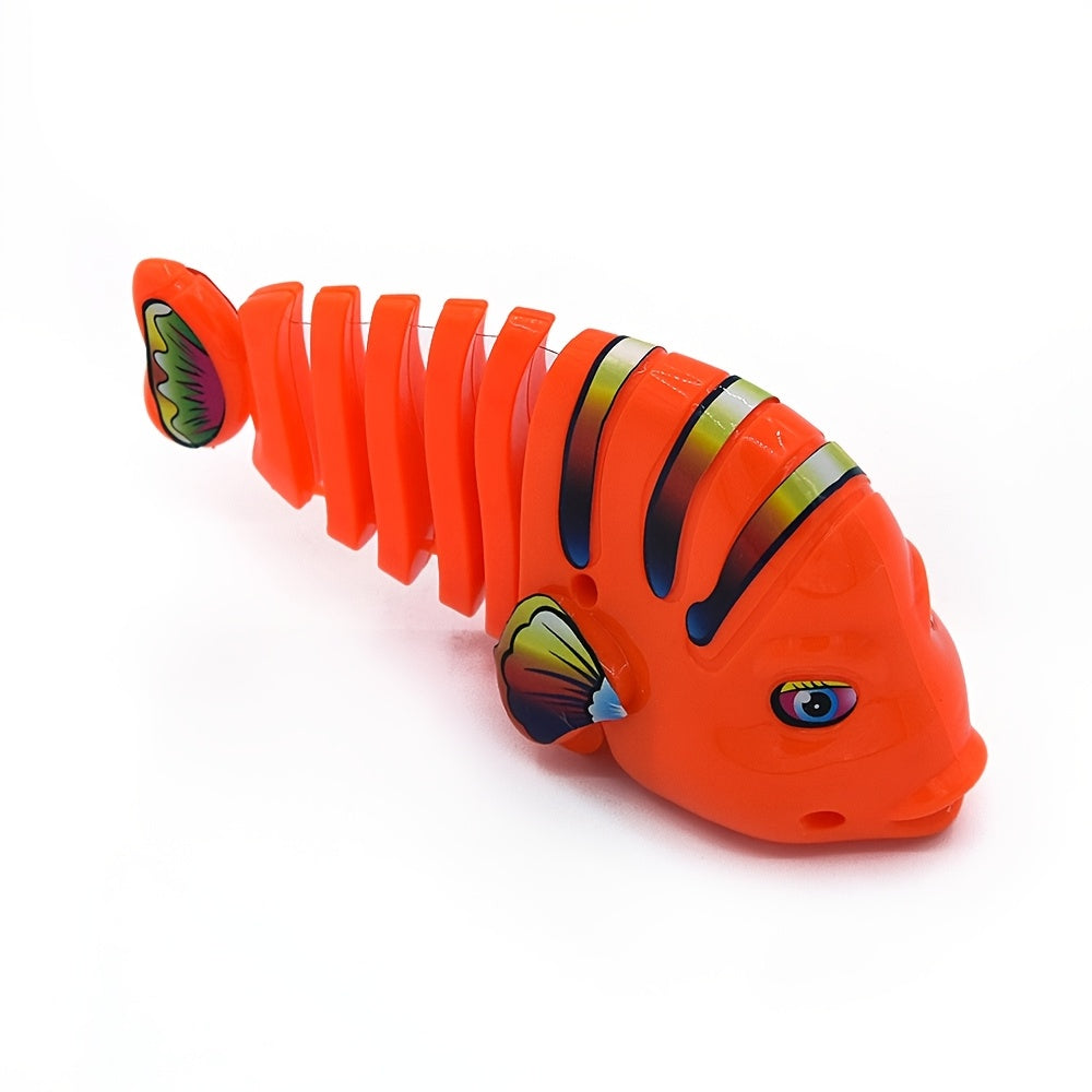 Wind-Up Vissen Speeltje | 360° Swingende Cartoon Vis voor Katten | Duurzaam & Kleurrijk Speelgoed Zonder Batterijen