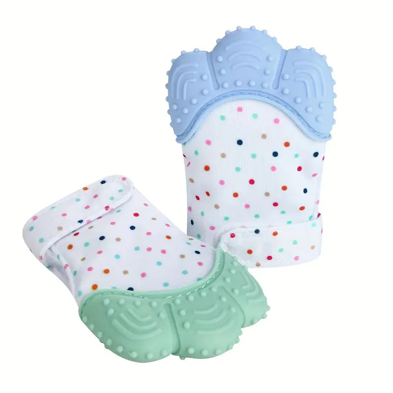 2-Pack Baby Bijtringen Handschoenen | Silicone Beschermende Teething Mouwen voor Baby's
