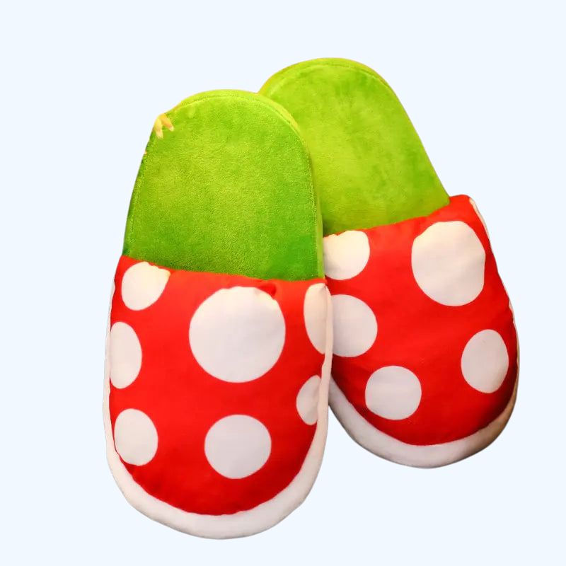 Paddenstoelen Pluche Huisschoen | Katoenen Geanimeerde Grappige Cosplay Loafer Thuiswear