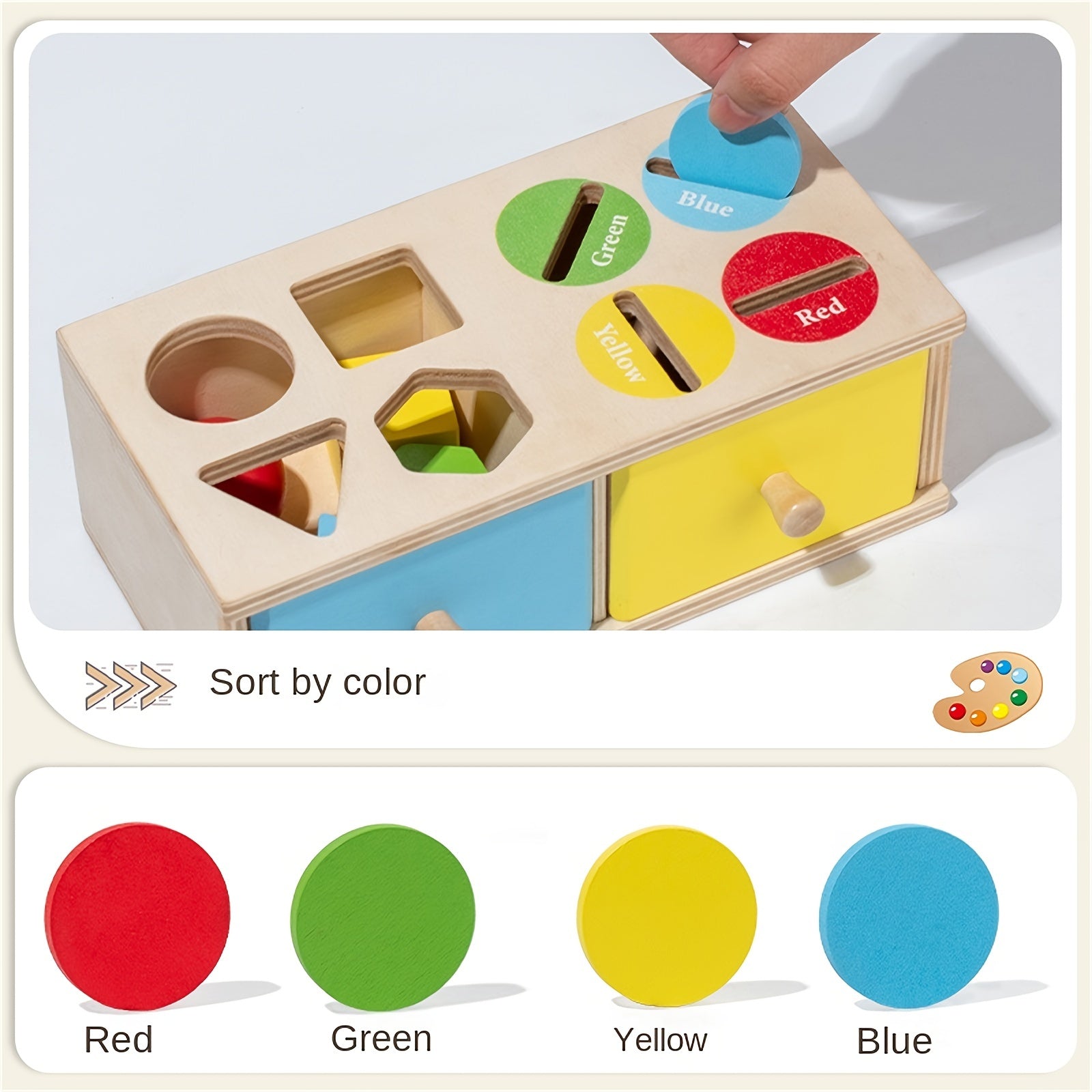 Houten Vorm- en Kleuren Sorteerspel | Educatief Speelgoed voor Cognitieve Ontwikkeling | Ideaal Cadeau voor Kinderen