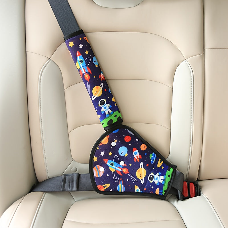 Zachte Autogordelbeschermers voor Kinderen en Baby's - 2 Stuks Gordelhoezen met Ruimte Thema voor Jongens en Meisjes - Comfortabele Gordelbescherming voor in de Auto