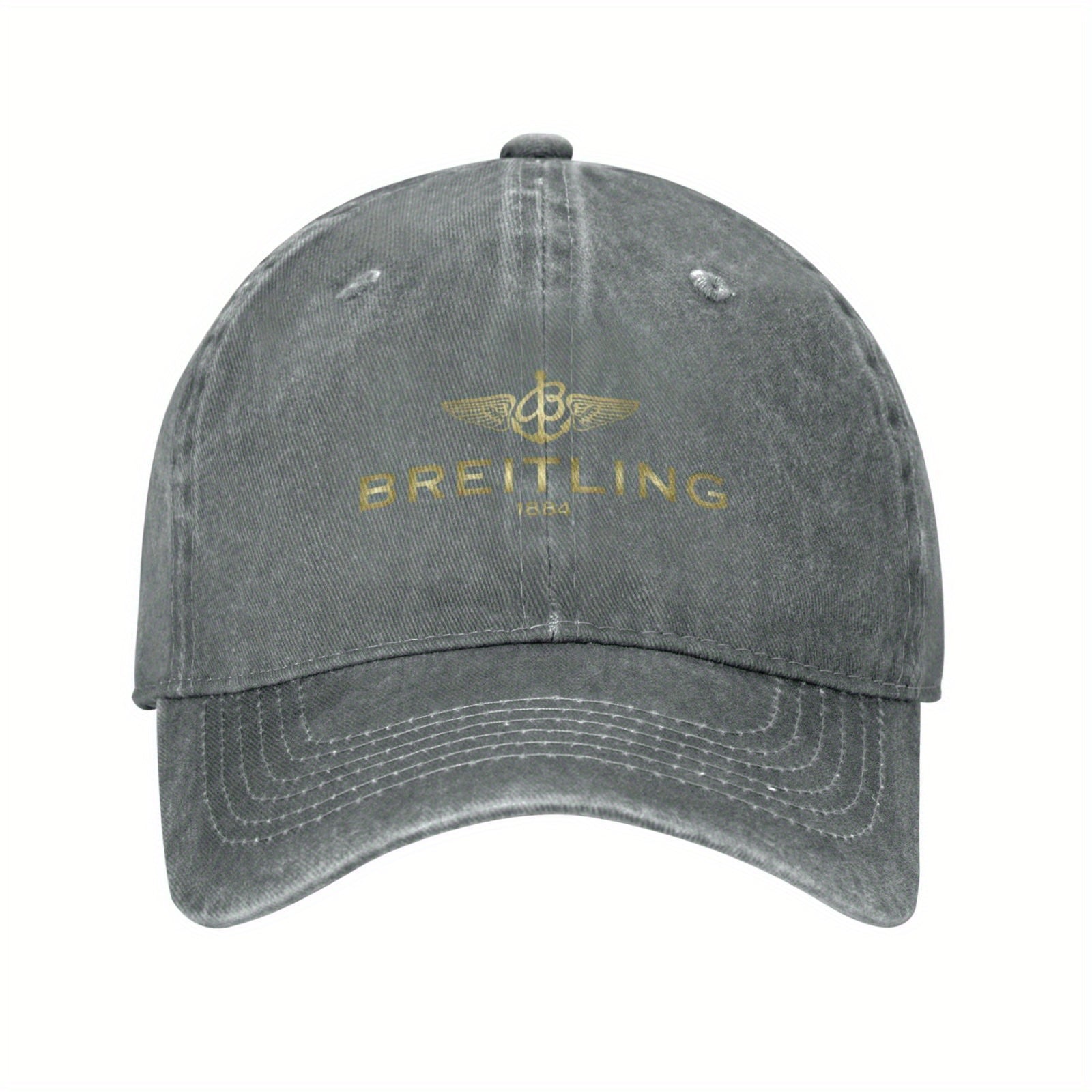 Vintage Baseball Cap | Unisex Retro Stijl met Breitling-Logo 1884 Print | Lichtgewicht & Trendy Outdoor Accessoire