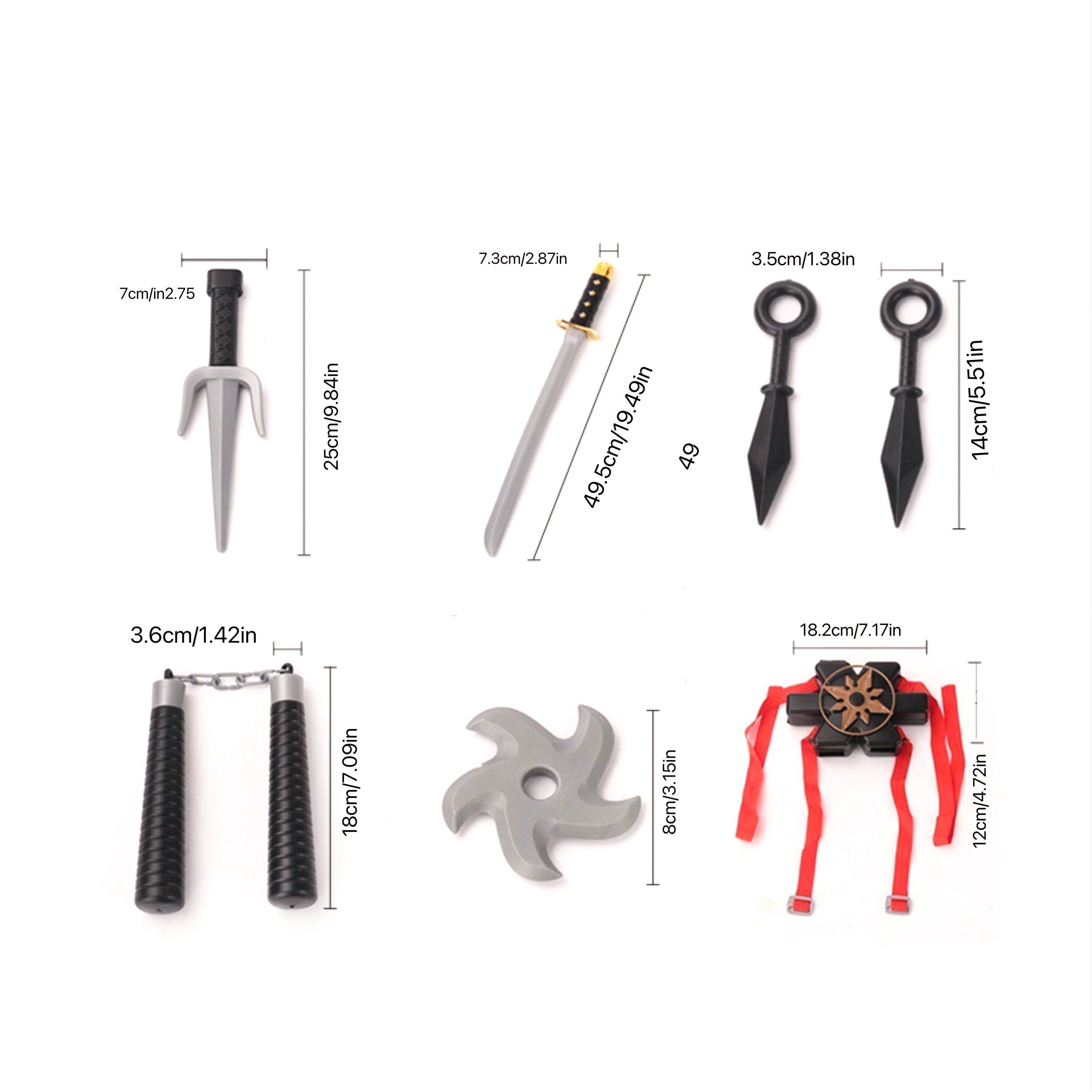 Martial Arts Speelgoedset | Dubbel Zwaard, Nunchucks & Dart Cosplay Set voor Kinderen – Perfect voor Rollenspel & Verkleedfeestjes