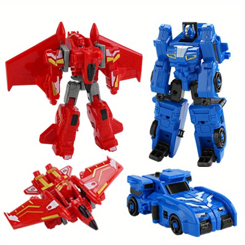 2-Pack Transformerende Mini Robot Auto’s | Buigbare Speelgoedvoertuigen – Duurzaam & Leuk Cadeau voor Kinderen