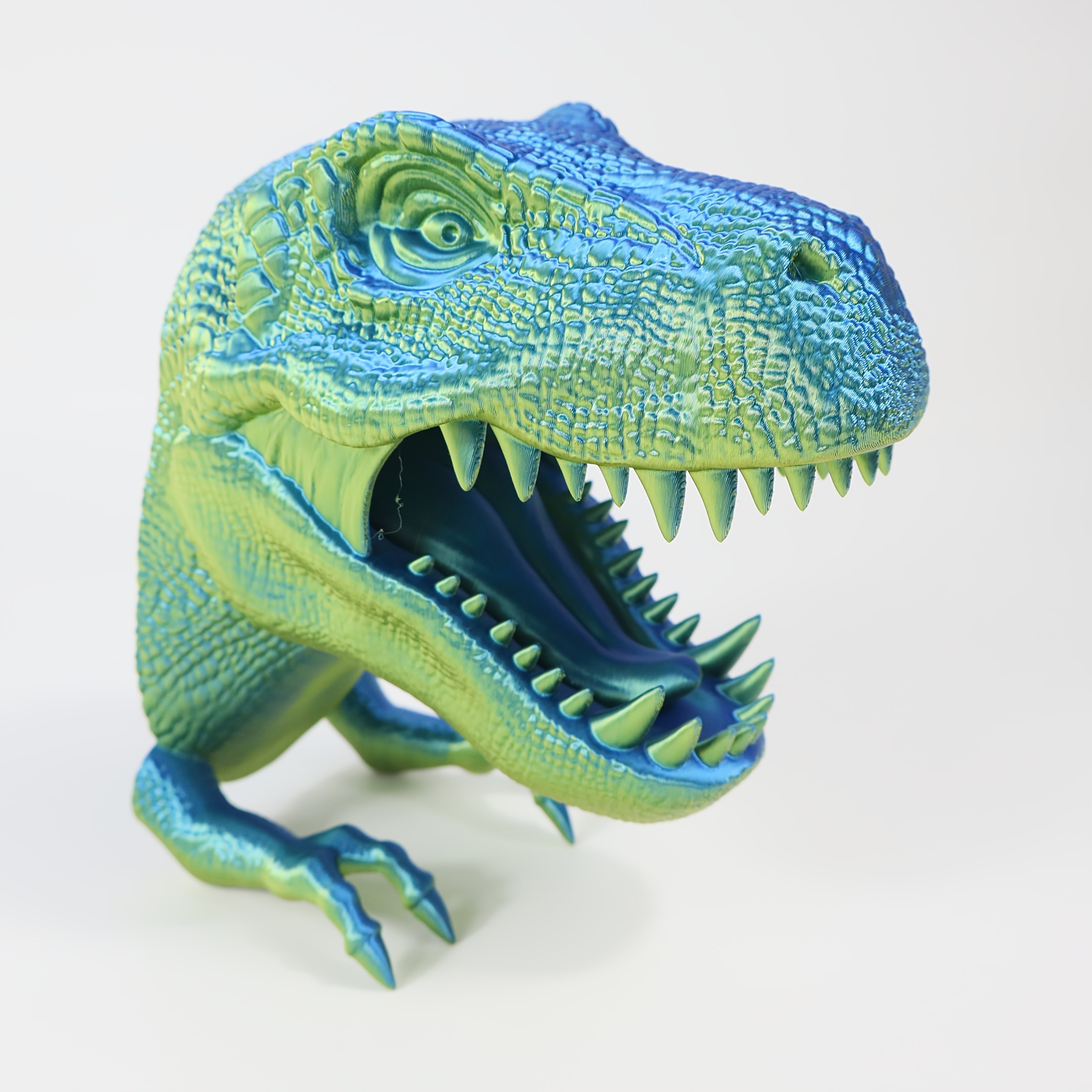 Stoere 3D Geprinte T-Rex Muurdecoratie voor Jongens en Mannen - Roze Dinosaurus Kunstwerk voor Kinderkamer, Kantoor of als Cadeau voor Vaderdag en Halloween