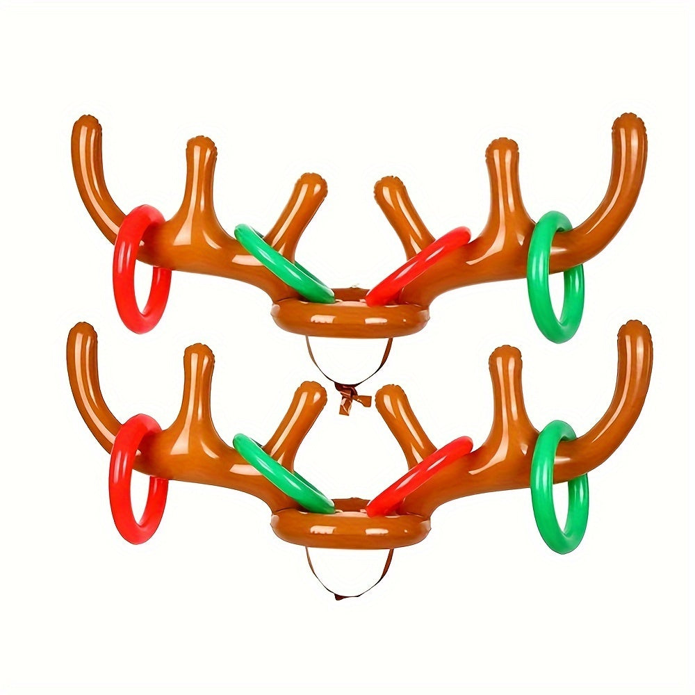 2 Sets Opblaasbare Hertensporen Spel | Opblaasbare Hert Antlers en Ring Werpen | Geschikt voor Gezinsfeestjes
