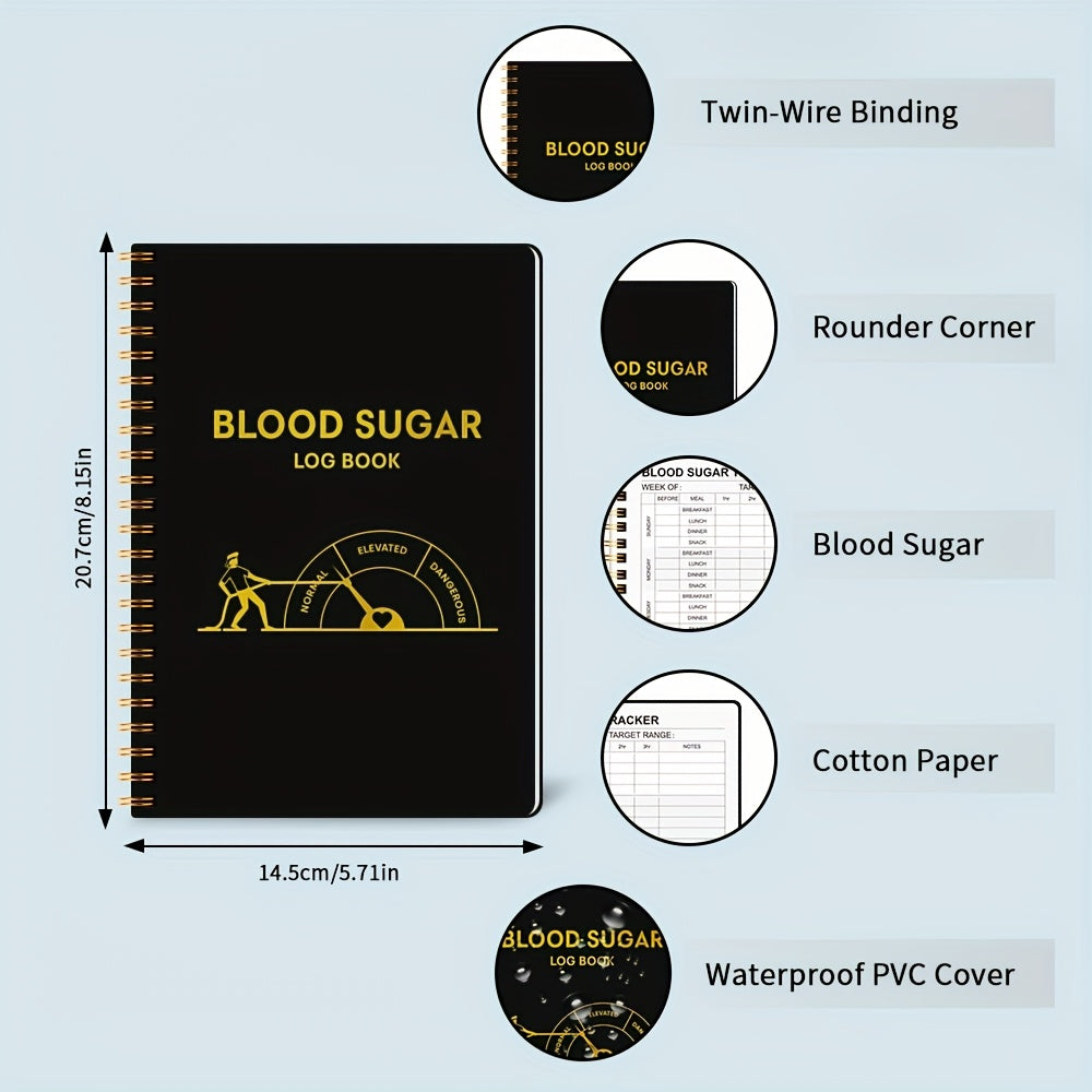 Bloedsuiker Logboek voor Dagelijkse Glucosemetingen - Diabetes Dagboek voor 63 Weken voor Volwassenen - Planner voor het Noteren van Bloedglucosewaarden Voor en Na Maaltijden