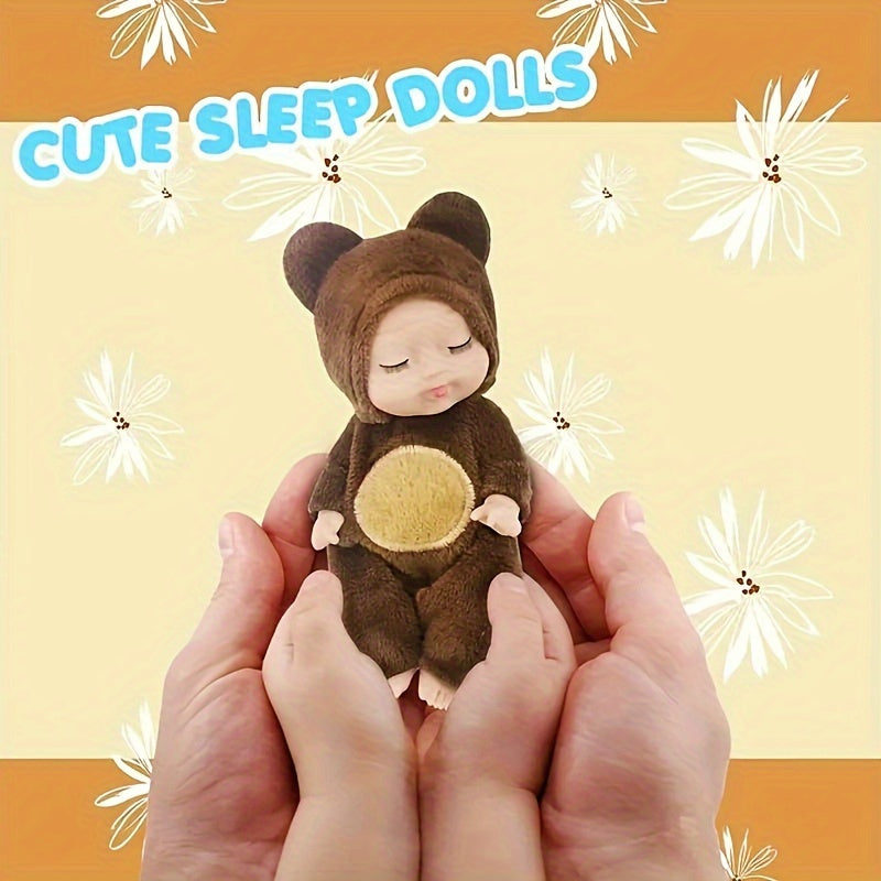 Mini Realistische Reborn Pop (4,3") | Schattig Feestartikel & Cadeau | Perfect voor Kerst & Verjaardagen