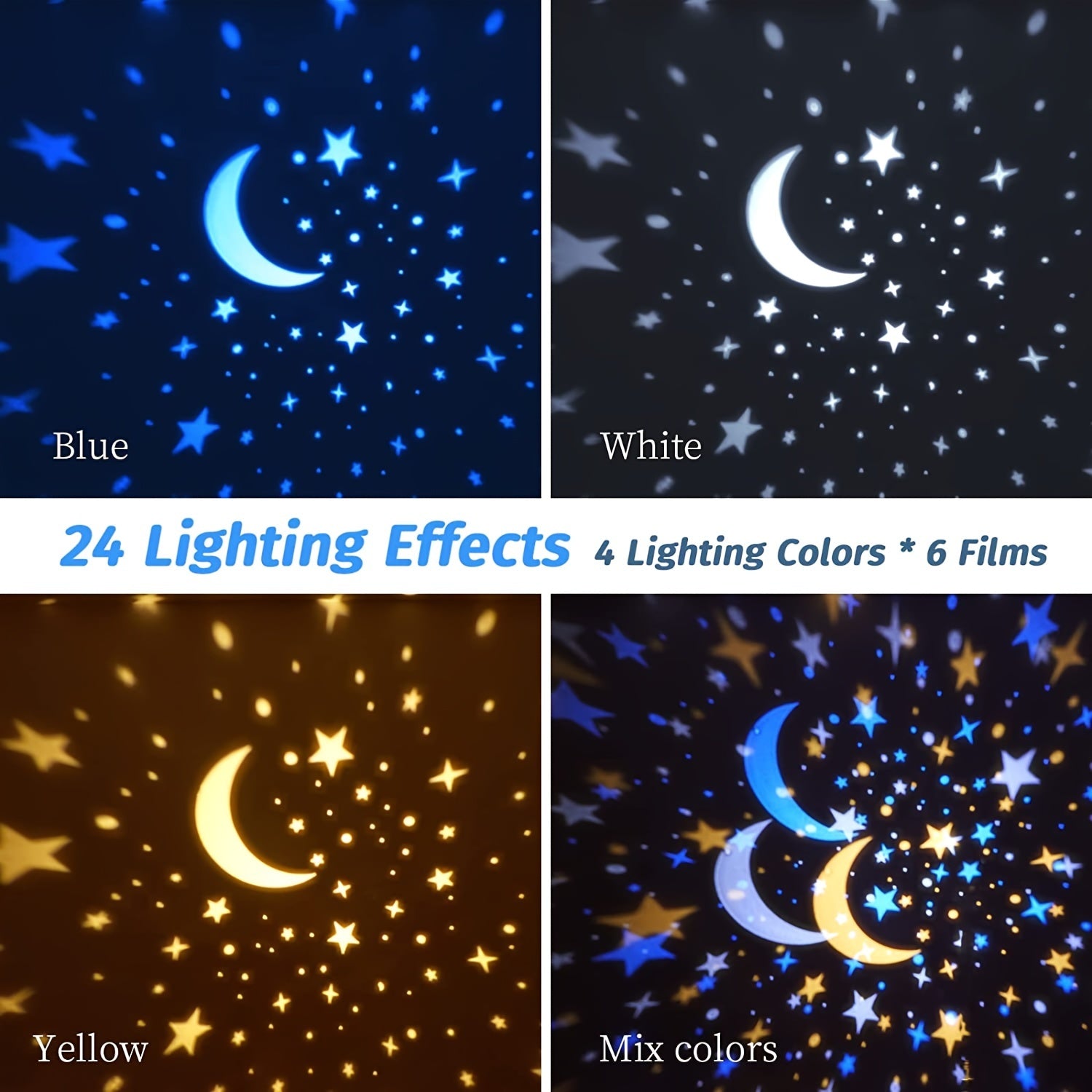 Galaxy Projector Nachtlampje met Afstandsbediening | 15 Films Draagbare Projector Lamp Oplaadbaar met Geluid Kamerdecoratie voor Cadeau