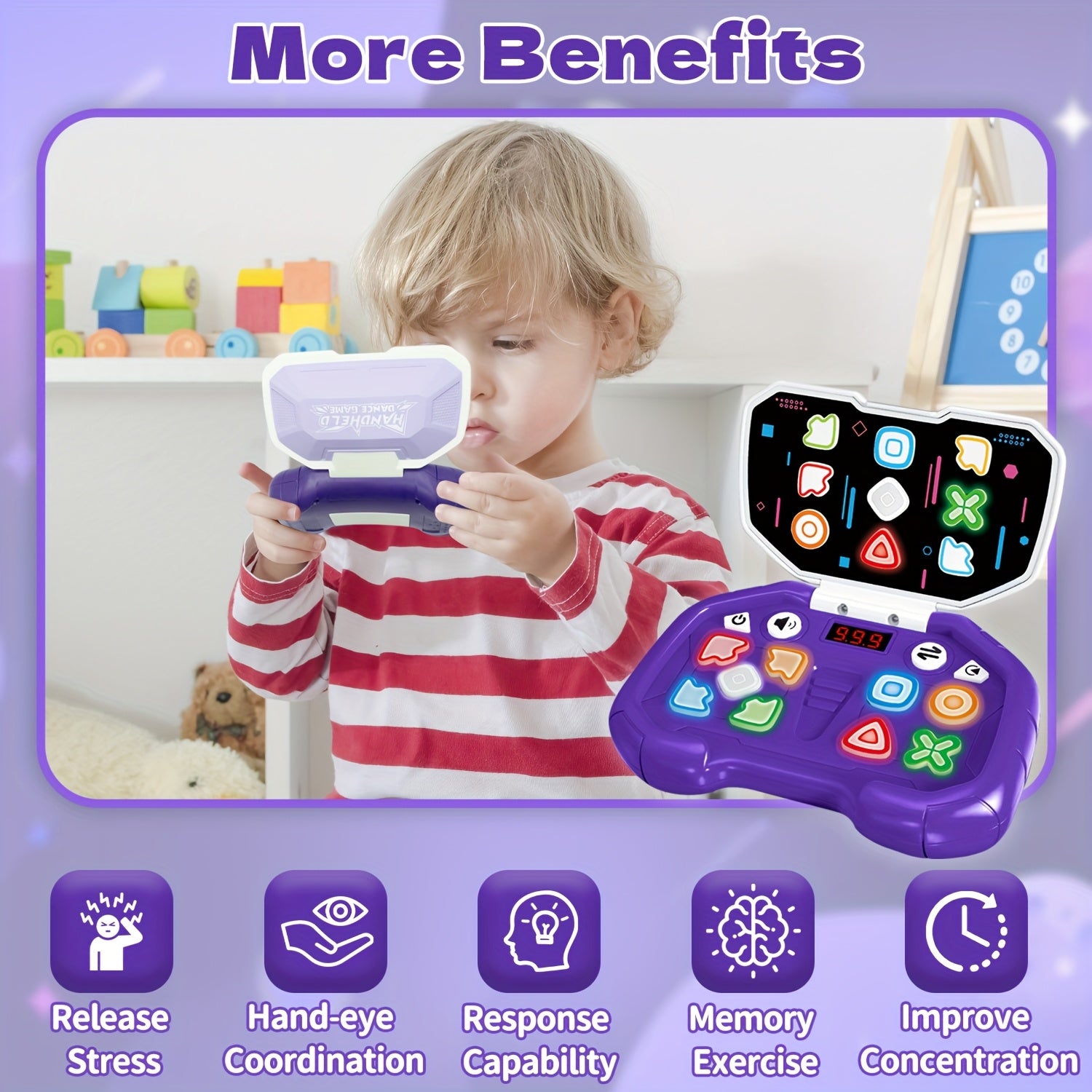 Quick Push Lichtspel | 4 Spelmodi | LED Handheld Game | Fidget Speelgoed 3–12 Jaar