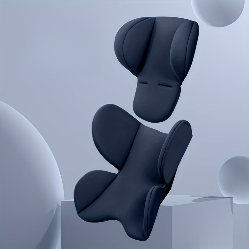 Kinderwagen Zitkussen | Verstevigd Nek- en Taille Ondersteuningskussen met Verwijderbare Twee Segmenten voor Draagmand Kinderwagen