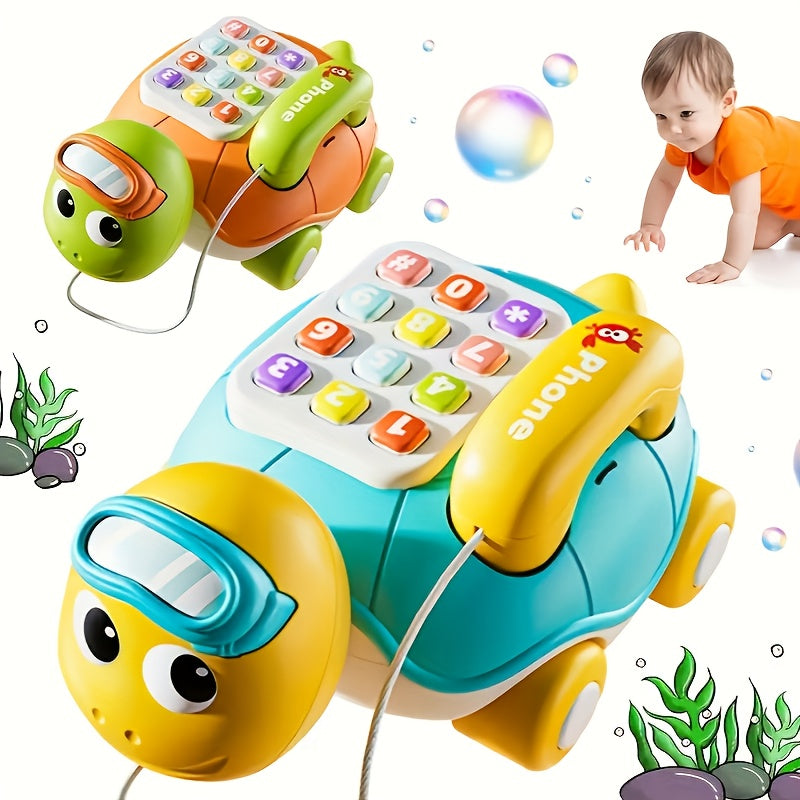 Interactieve Schildpad Telefoon – Knipperende Lichten Muziek & Leerzaam Speelgoed Voor Peuters