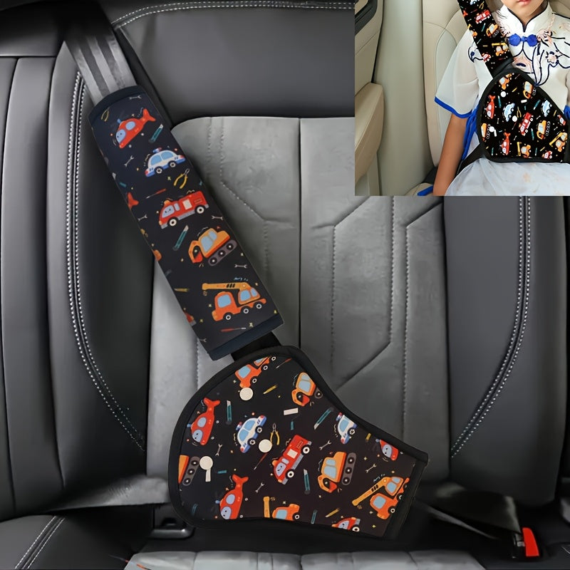 Zachte Autogordelbeschermers voor Kinderen en Baby's - 2 Stuks Gordelhoezen met Ruimte Thema voor Jongens en Meisjes - Comfortabele Gordelbescherming voor in de Auto