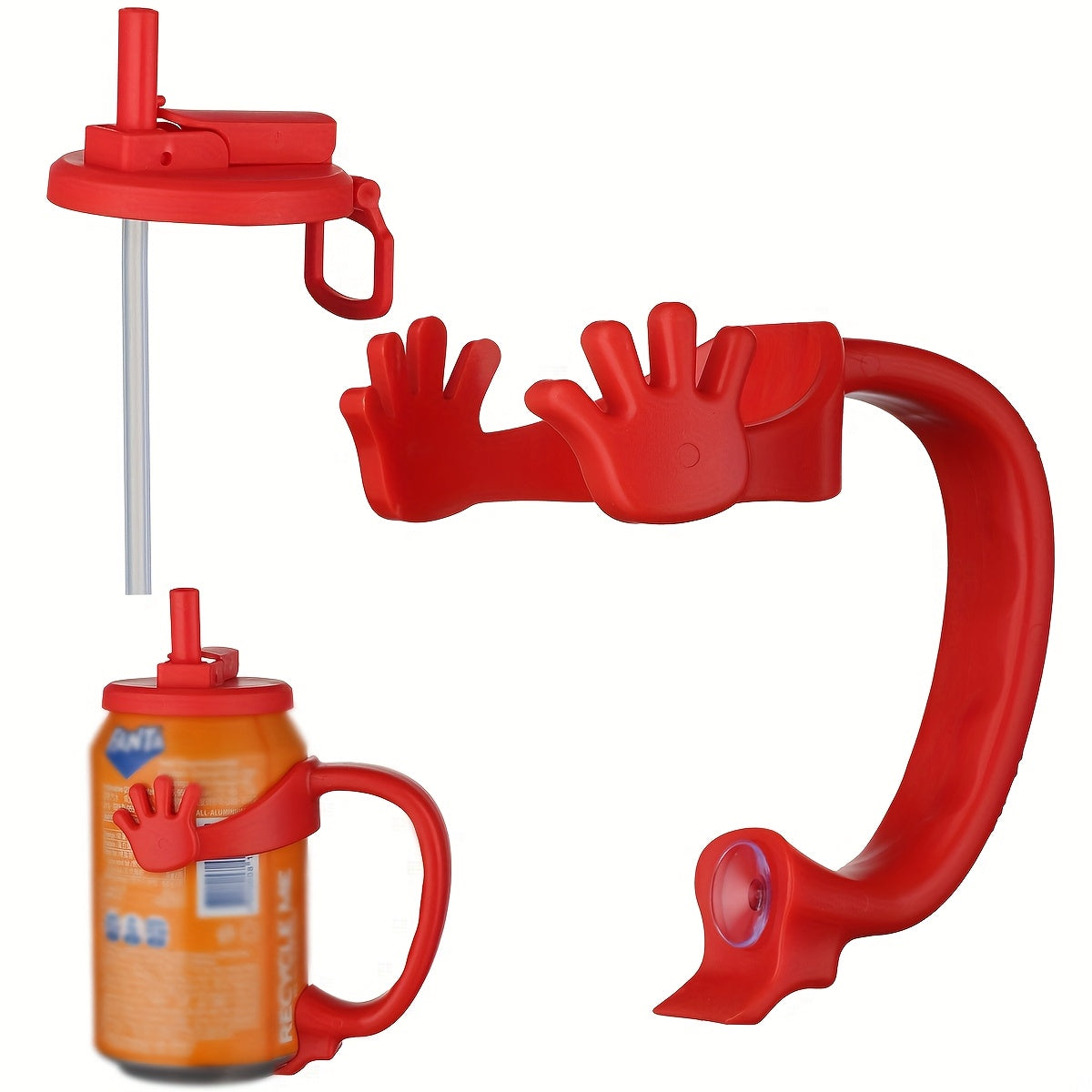 2 Stuks Blikjeshouder met Handvat voor Bier en Frisdrank - Stevige Drink Gadget voor Volwassenen, Mannen en Vrouwen - Ideaal voor Feestjes, BBQ en Camping