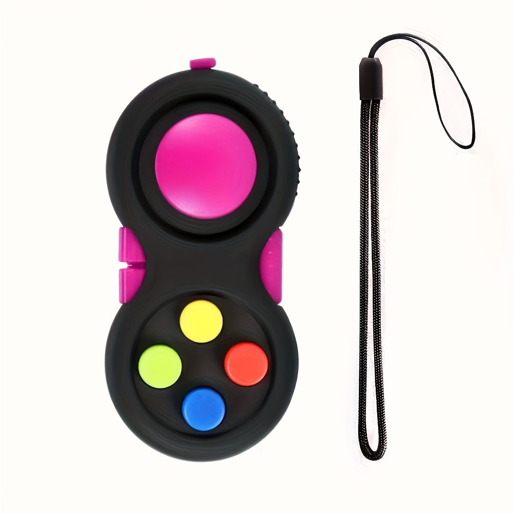 8-in-1 Fidget Game Controller | Rubberen Stressverlichter met Lanyard voor Kinderen en Volwassenen