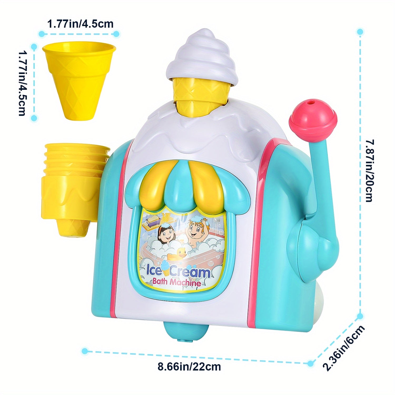Bad Speelgoed Set | IJsjes-bellenmaker, veilig voor kinderen in bad
