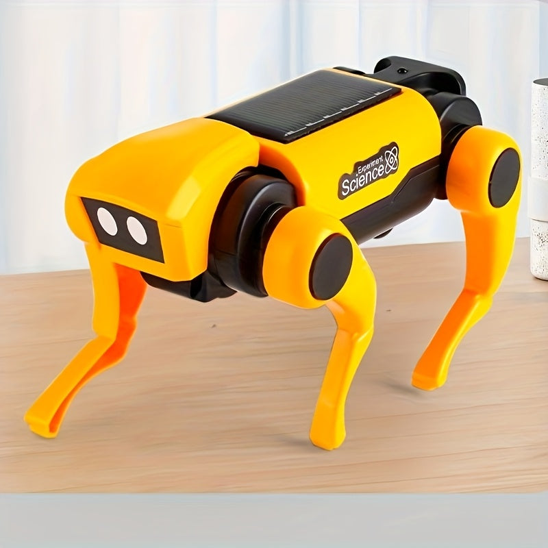 Robot Kit Dieren om te bouwen - Gele Interactieve Hond en Kat | Programmeerbaar Mechanisch Speelgoed voor Kinderen & Volwassenen | Vaderdag Cadeau