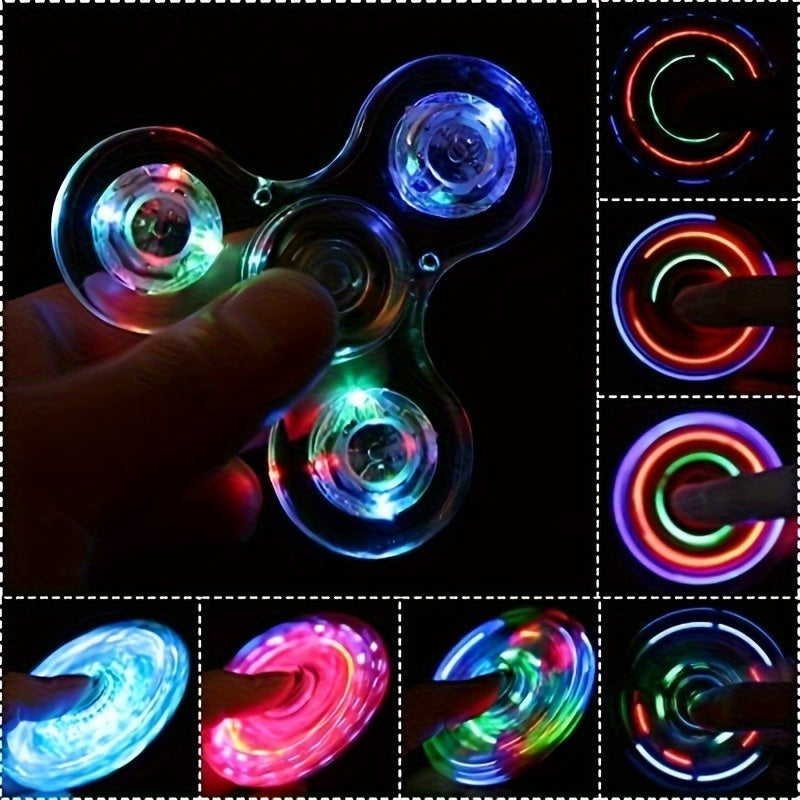 Multicolor LED Draaiende Gyroscoop | Stressverlichtend Fidget Speelgoed voor Jong & Oud
