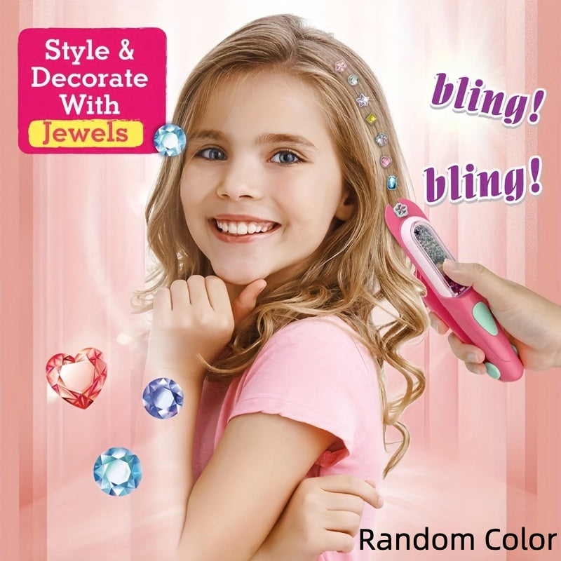 Haarstempel voor Meisjes - Haarjuwelen Set met Herbruikbare Diamanten, Creatieve Haarstyling Tool, Verjaardagscadeau