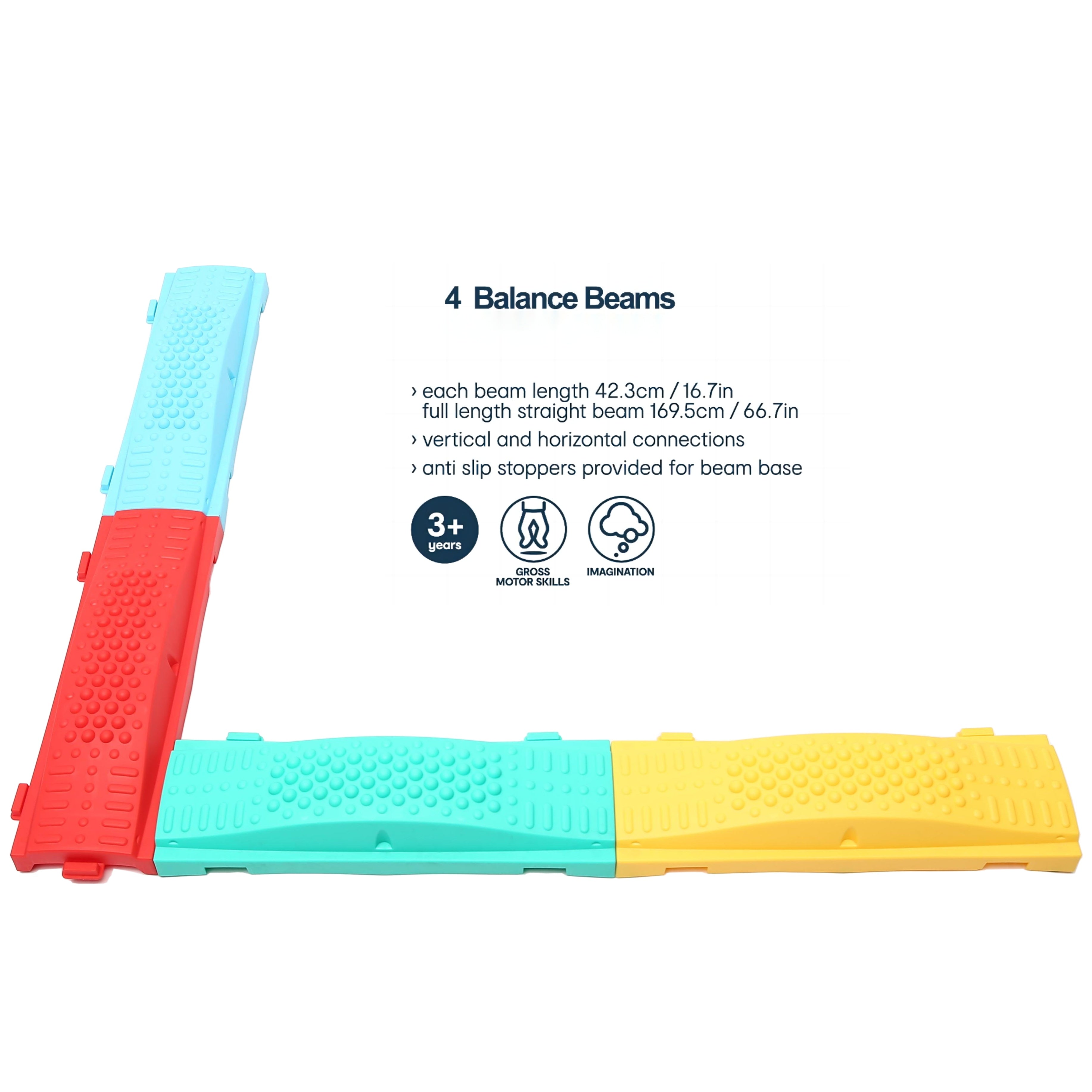 Evenwichtsbalk & Stapstenen Set | Balansspeelgoed 3+ Jaar