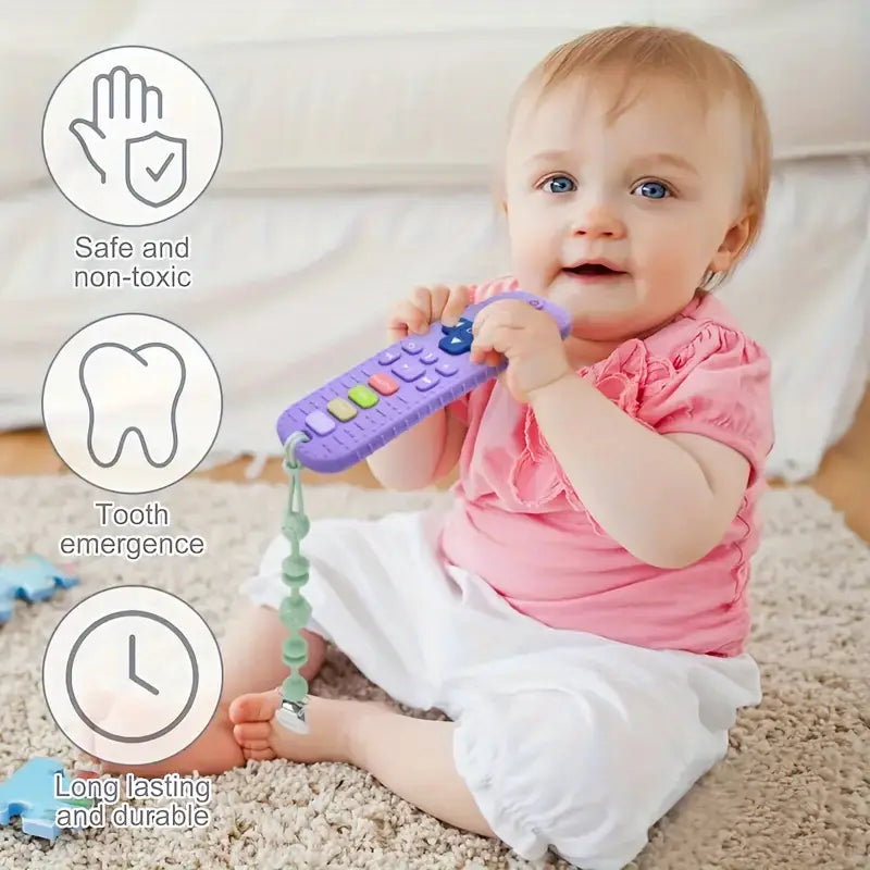 BPA-vrije Siliconen Baby Bijtring | Remote Control Vorm voor Teething, Perfect voor 6-12 Maanden