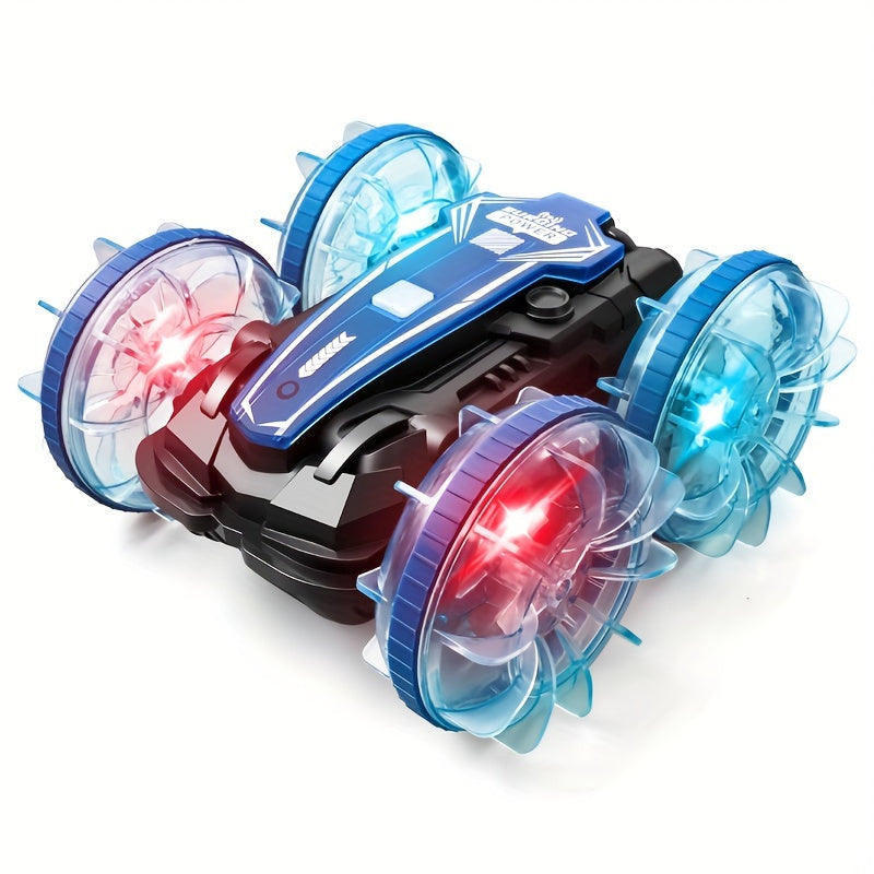 Amfibische RC Stuntauto met Dubbele Afstandsbediening – Gebarenbesturing & Waterdicht | Speelgoed vanaf 8 Jaar