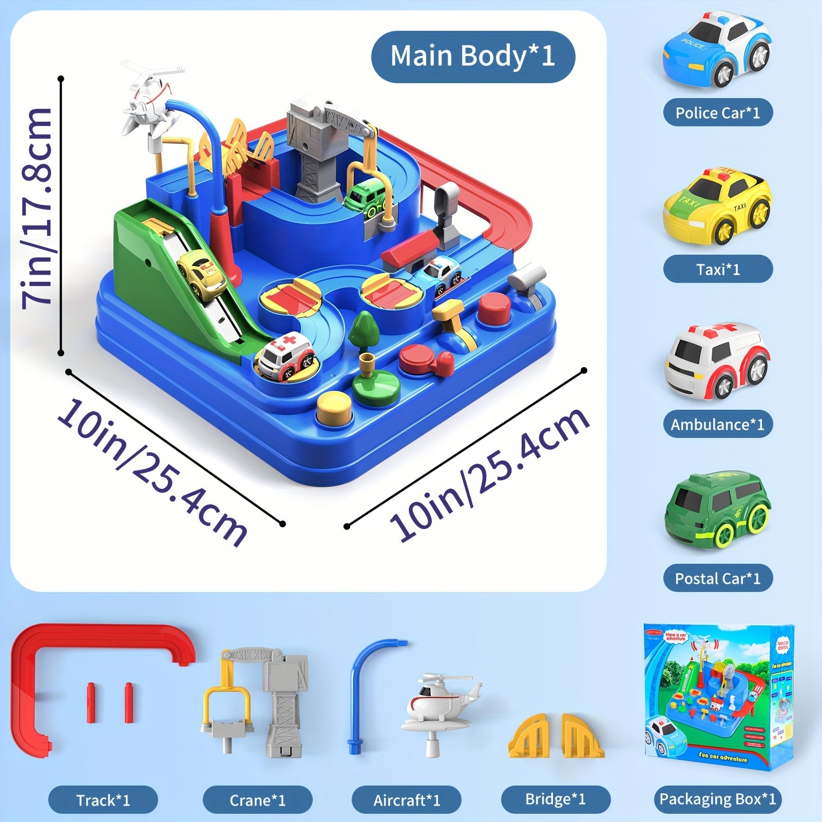 Racebaan Speelgoed voor Peuters | Auto Reddingsavontuur, Educatief Speelgoed voor Kleuters, Perfect Cadeau voor Kerst & Halloween