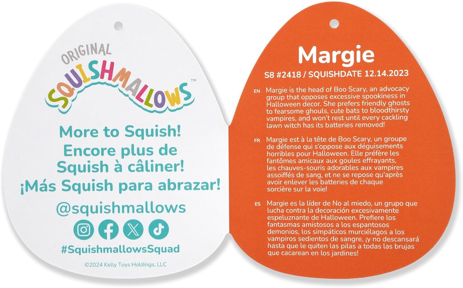 Schattige Margie pompoen knuffel | Roze duivel editie