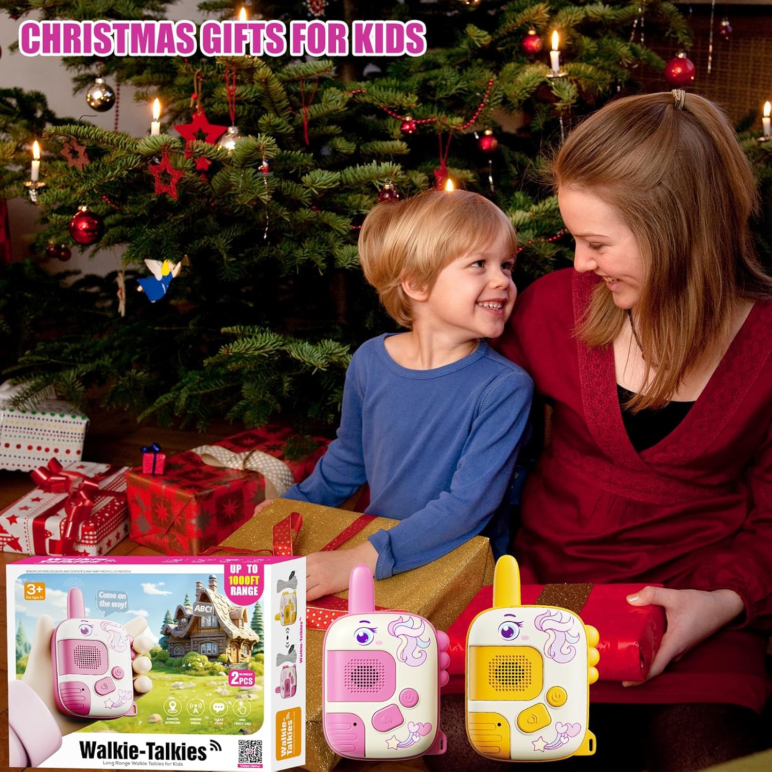 Walkie Talkies Eenhoorn – 2-Pack Speelgoed voor Meisjes 3-10 jr Buiten Spel