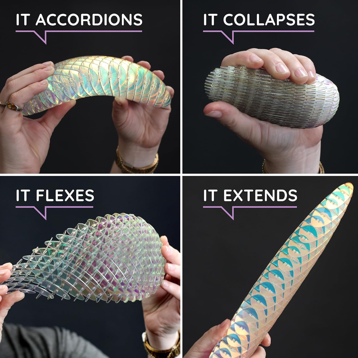 Fidget Worm Speeltje – Stil Bureau Fidget voor Kinderen & Volwassenen, Regenboog