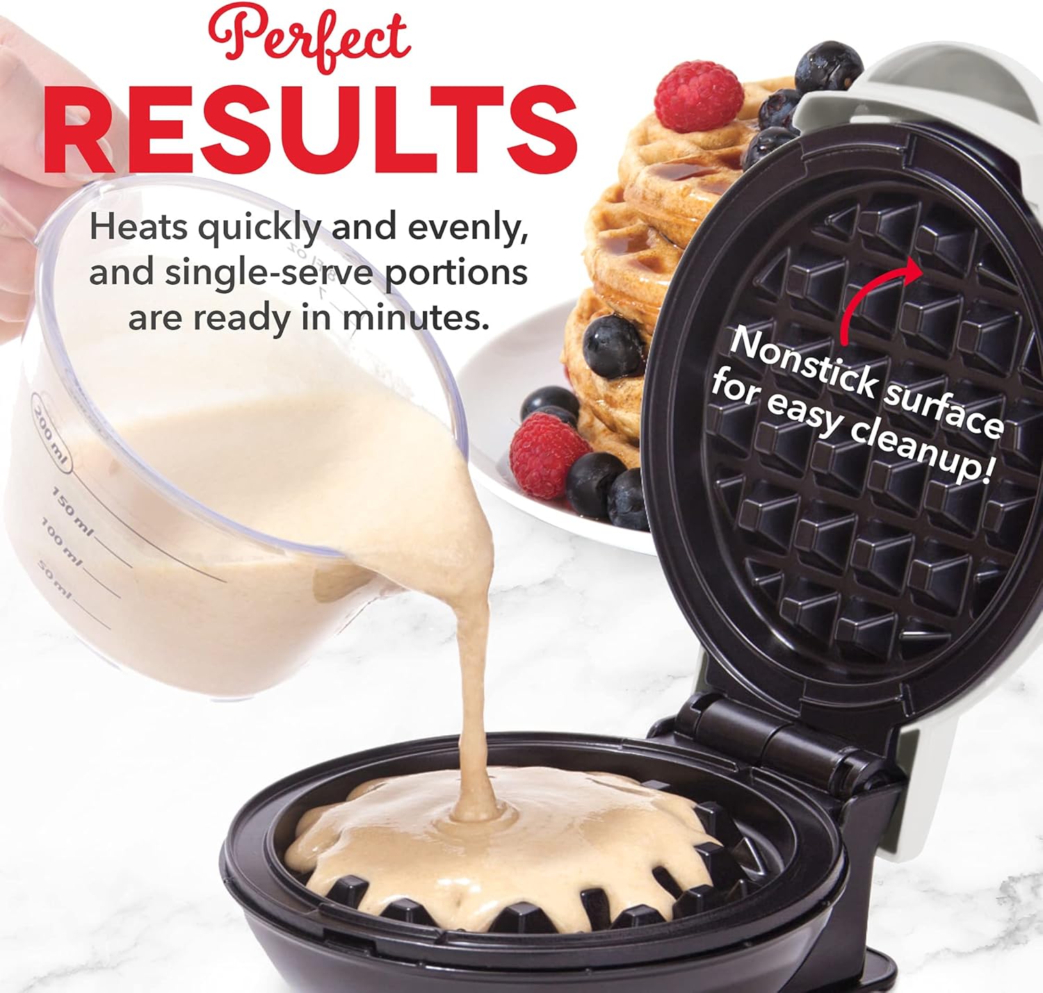 Mini wafelmaker pompoen | Antiaanbak 10 cm voor wafels & keto chaffles