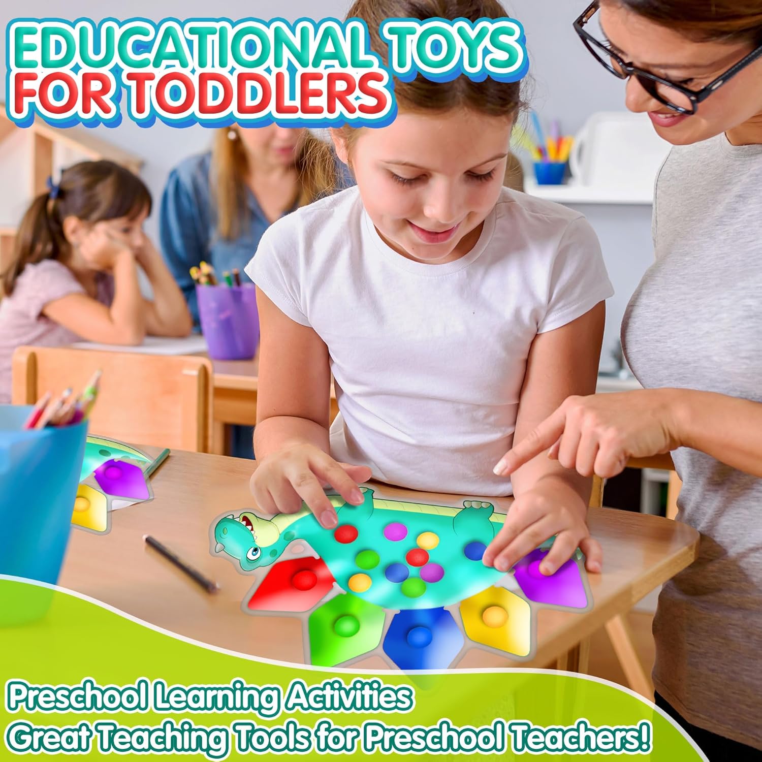 Dinosaurus sorteer spel | Montessori leerplezier voor peuters