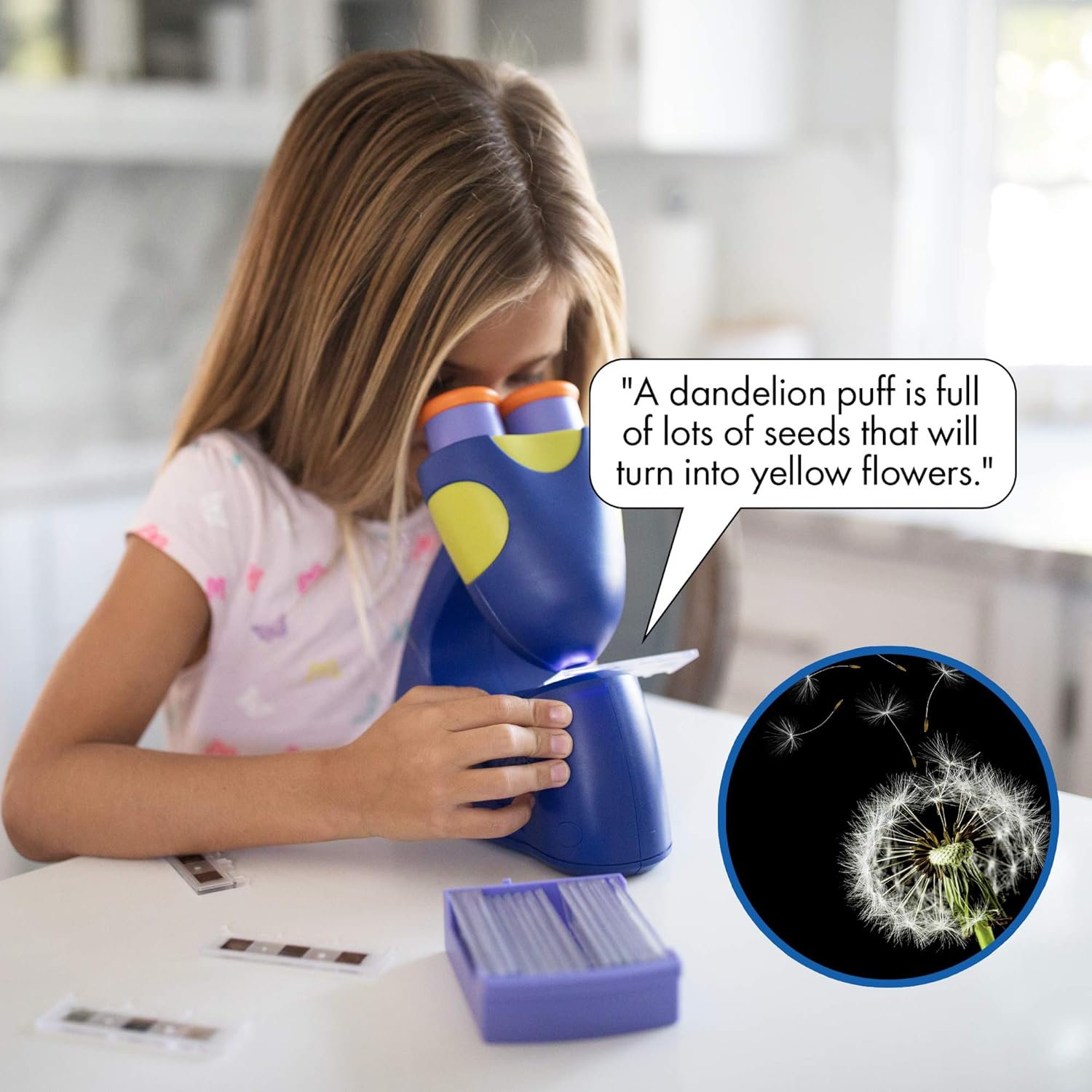 Kindermicroscoop|STEM leer speelgoed met stemfunctie & vergroting