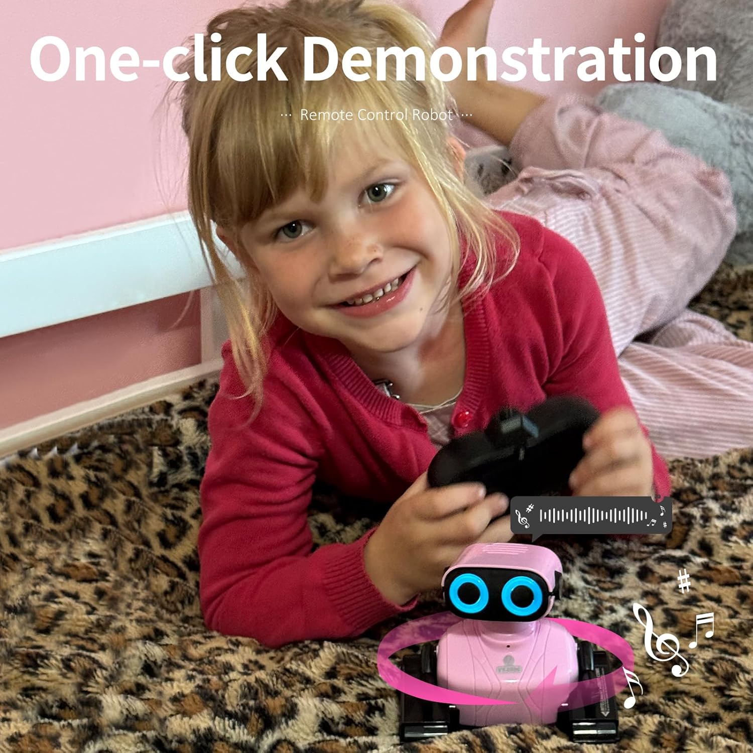 RC robot speelgoed | afstandsbediening LED ogen muziek & dans cadeau 3+ jaar
