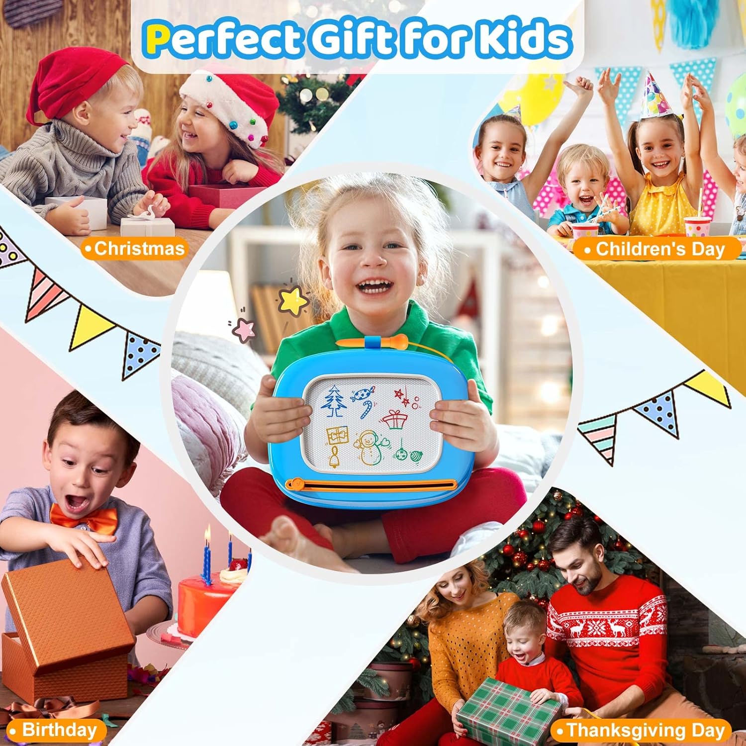 Magnetisch Tekenbord | Kladblok, leer- en educatief speelgoed voor 1-2-3 jaar