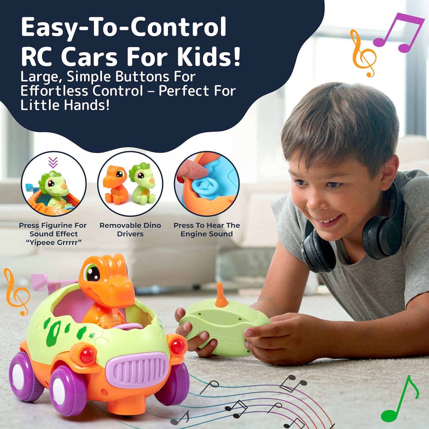 Cartoon RC Auto 2-Pack | Politie & Raceauto, Afstandsbediening Speelgoed Peuters