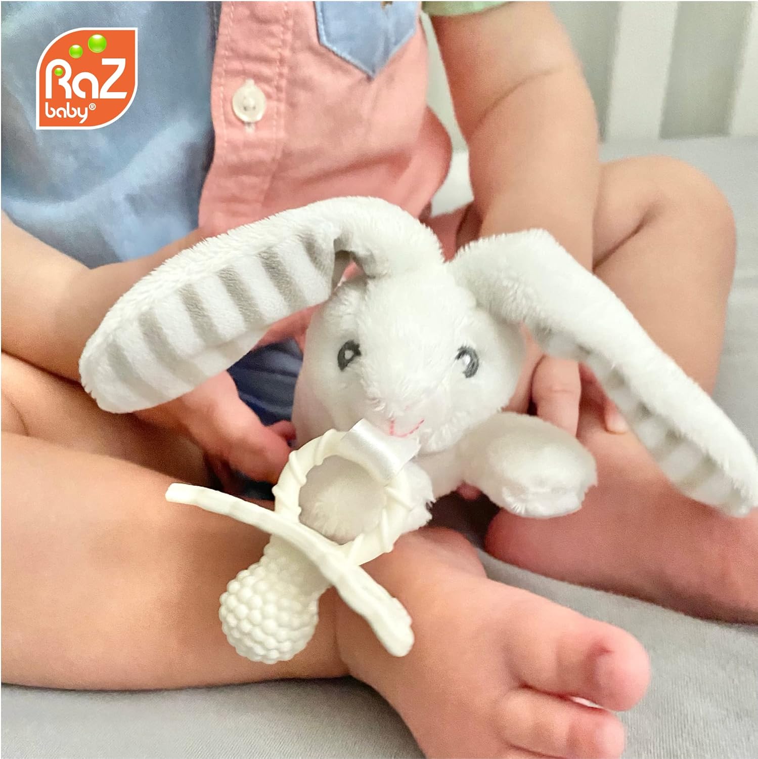 Draagbeer Pacifier Houder | USA Gemaakt, BPA-Vrije Fopspeen & Pluche | Perfect Baby Shower Cadeau