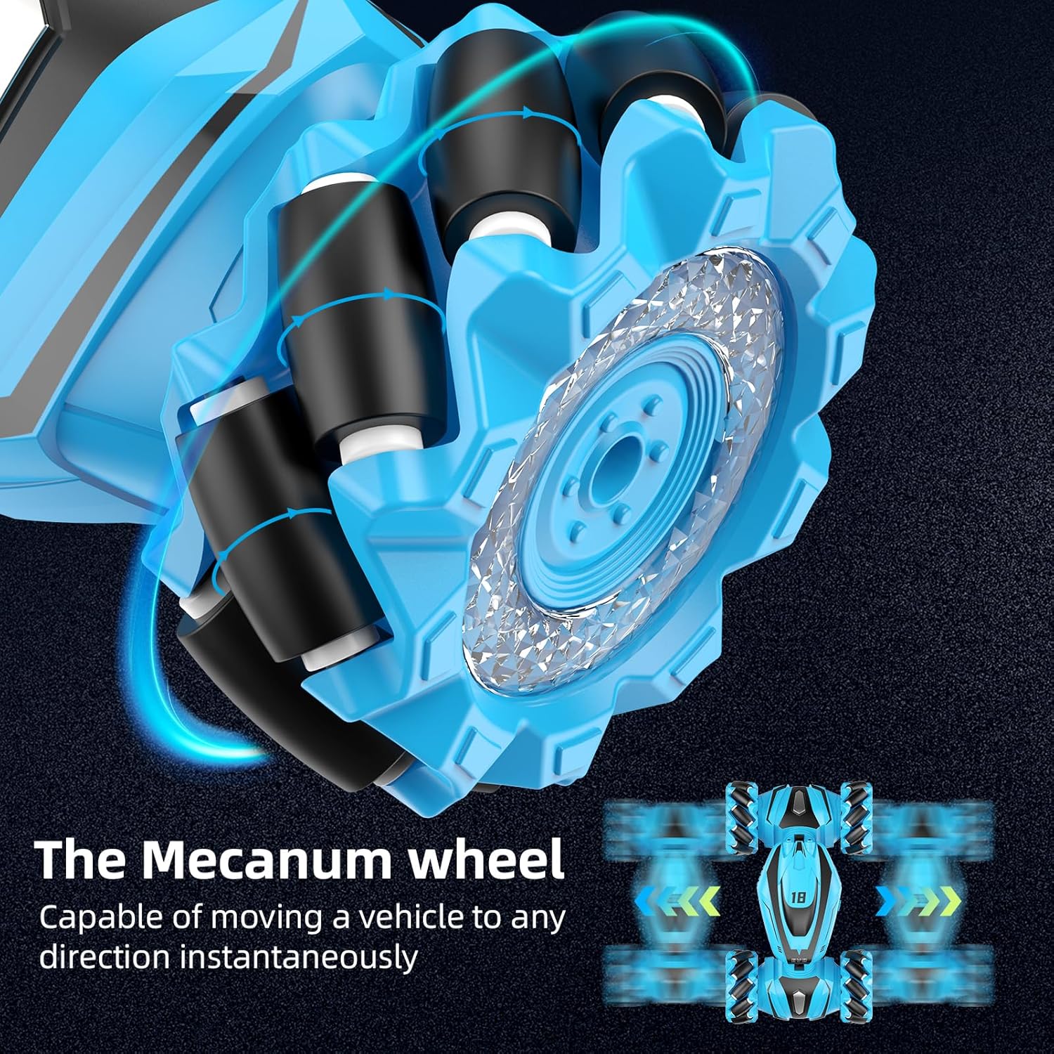High-Speed Stunt RC Auto voor Jongens | 360° Flip & Drift | Gebarenbesturing, 2.4GHz Oplaadbare RC Auto | Ideaal Verjaardagscadeau voor Kinderen 6+