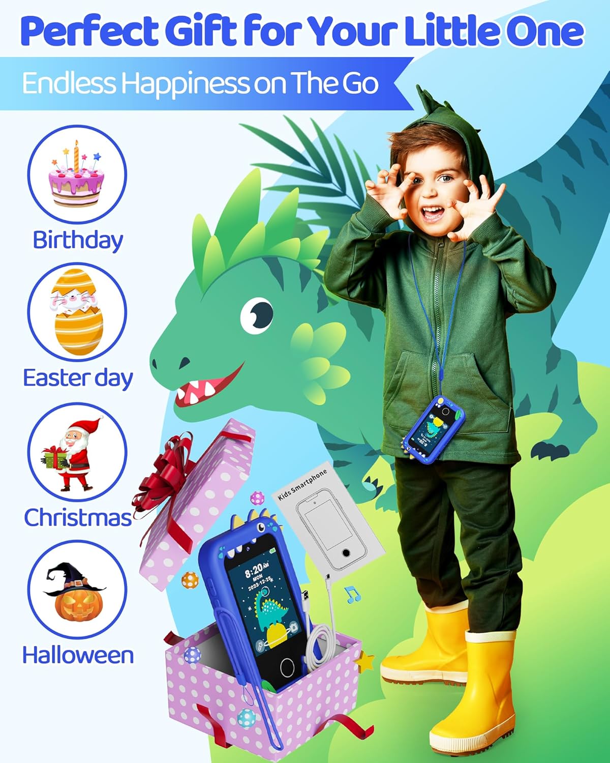 Kindersmartphone Speelgoed | Touchscreen Telefoon 3–10 Jaar