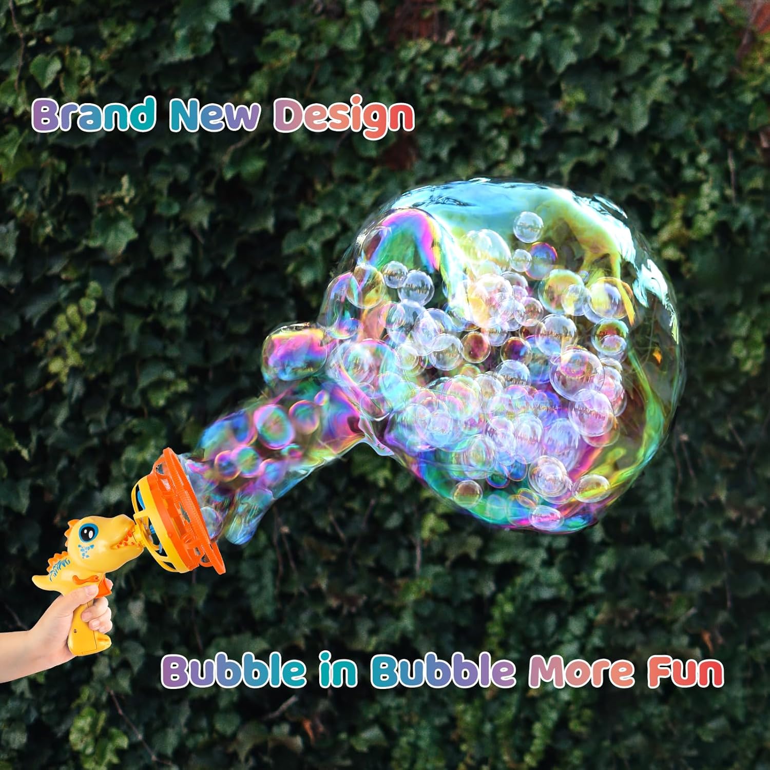 Dino bubbelpistool | Bubbelmachine kinderen 3-9 jaar