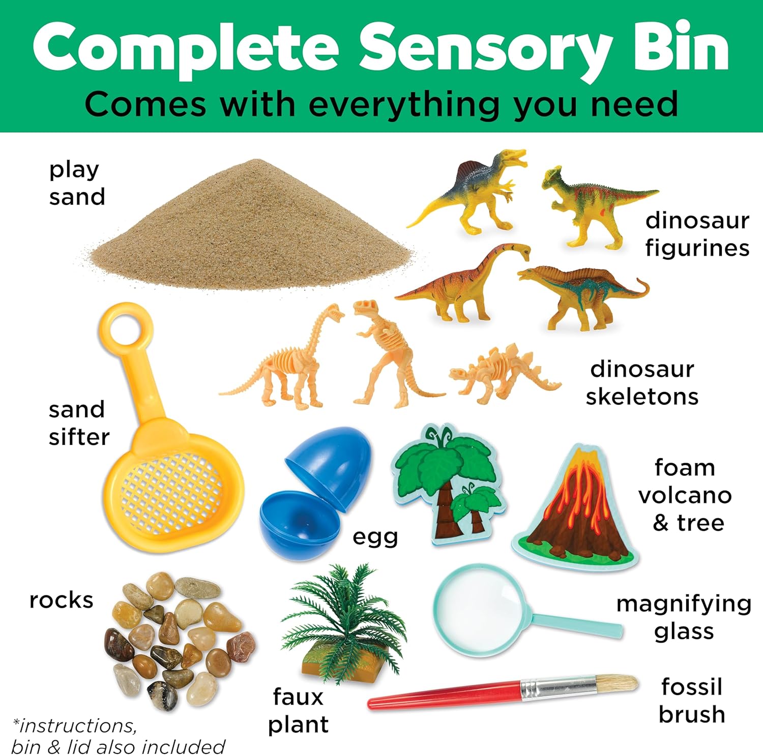 Sensory Bin Construction Zone Speelset | Graafmachine Speelgoed voor 3-5 Jaar Oud | Educatief Buitenspeelgoed en Activiteiten voor Kinderen