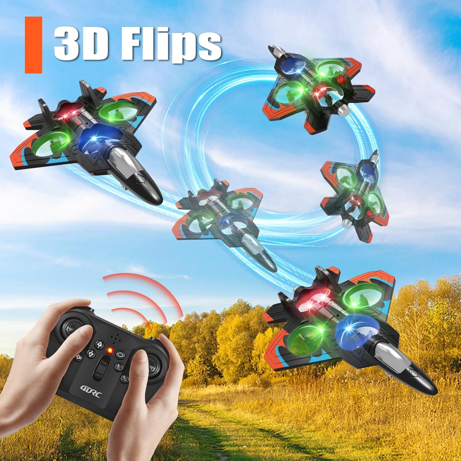 RC Straaljager Vliegtuig | Foam Jet met LED & Stuntfunctie 8–16 Jaar