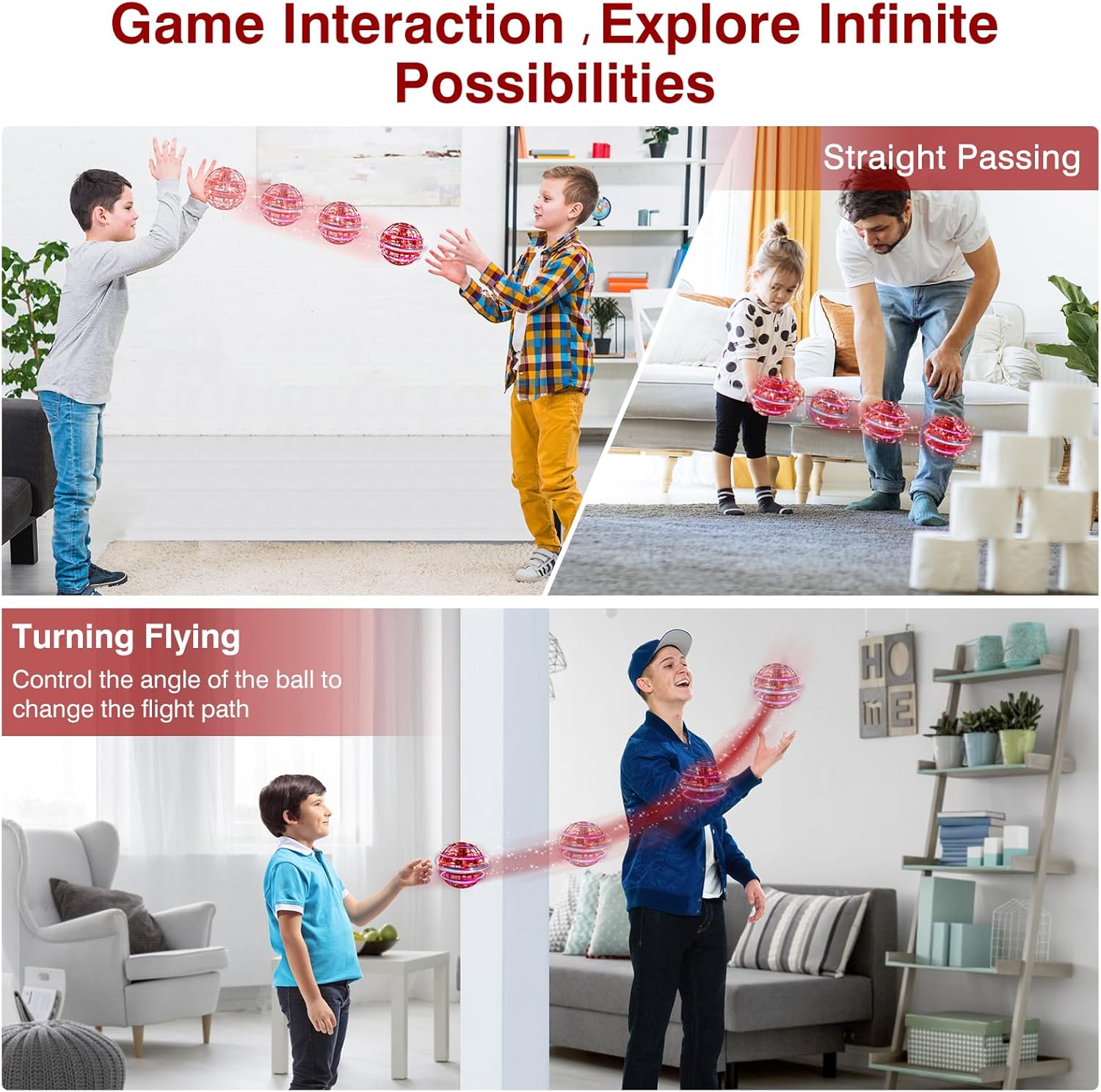 Flying Orb Ball 2025 | Handgestuurde mini drone boemerang speelgoedbal