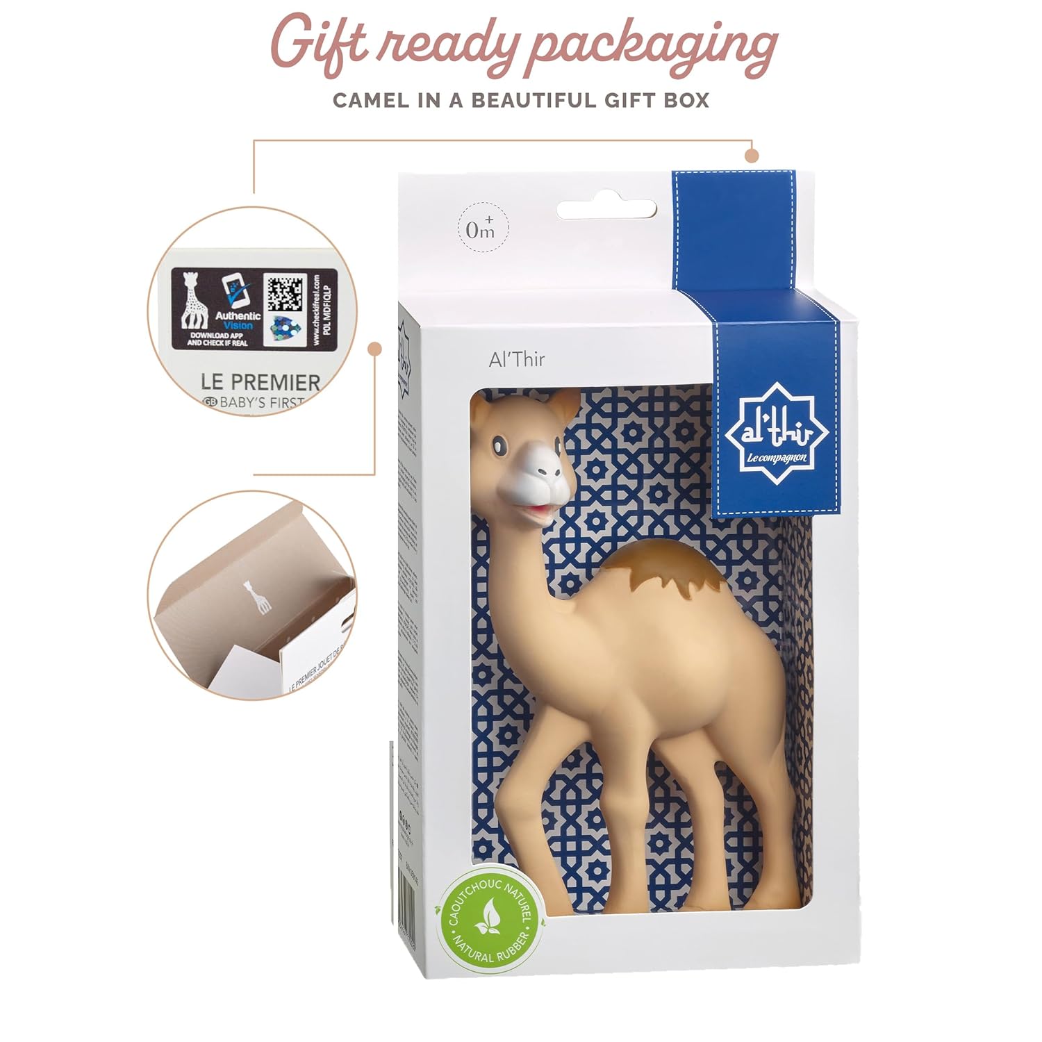 Giraffe Tandvlees Speelgoed voor Baby's | Dierenspeelgoed Bijtring voor Baby's 0+ Maanden