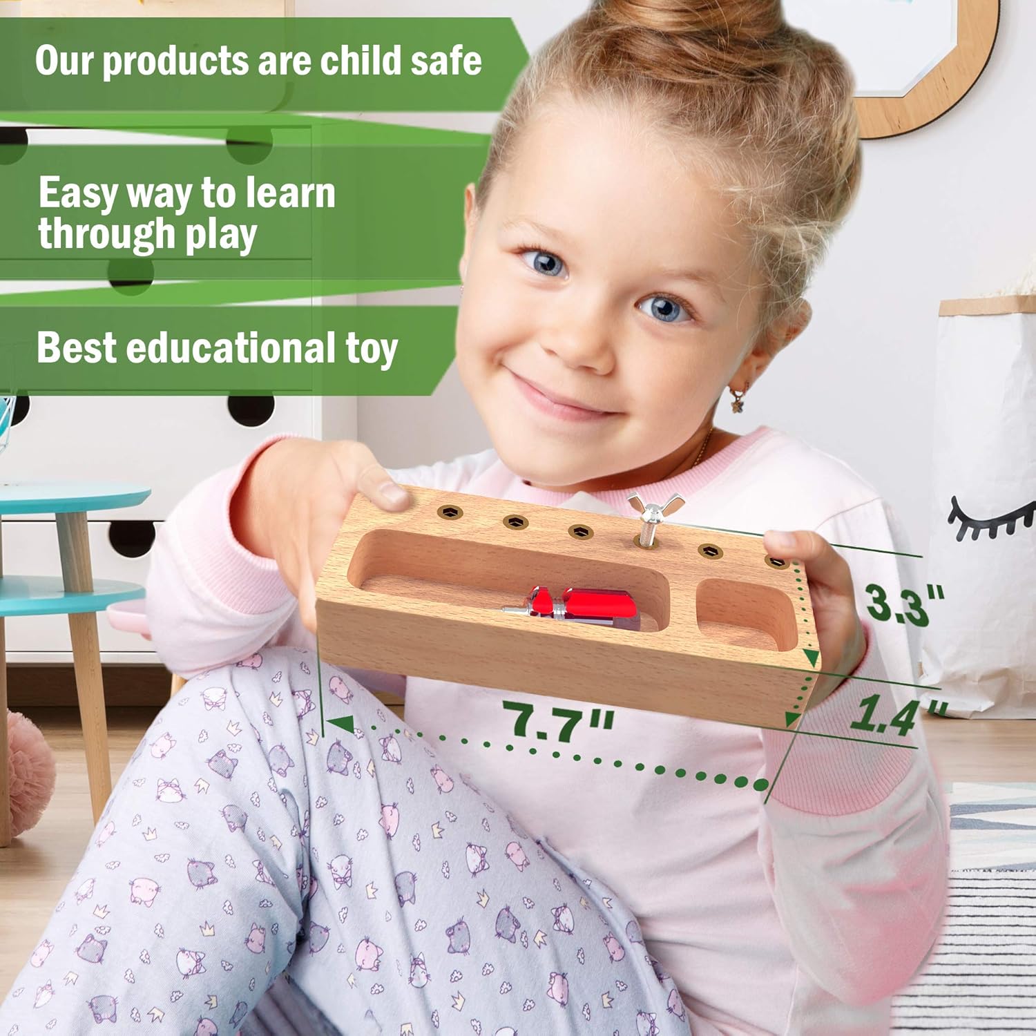 Montessori Houten Schroevendraaier Bord | Educatief Sensorisch Speelgoed 4+ Jaar