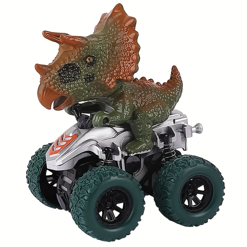 Dinosaurus Inertia Speelgoedauto | 360° Draaibare Stuntauto zonder Batterij – Stoer Cadeau voor Jongens