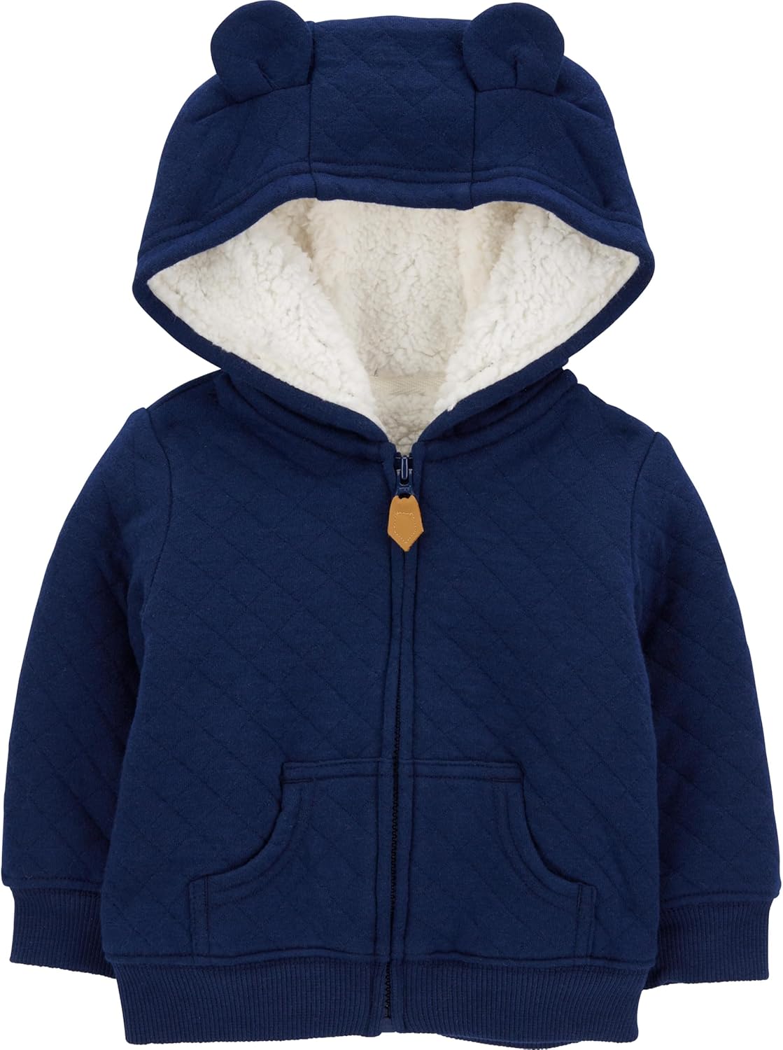 Baby Gevoerde Sweaterjas met Sherpa Voering | Kinder Hoodie Met Kleine Oortjes Outfit Set