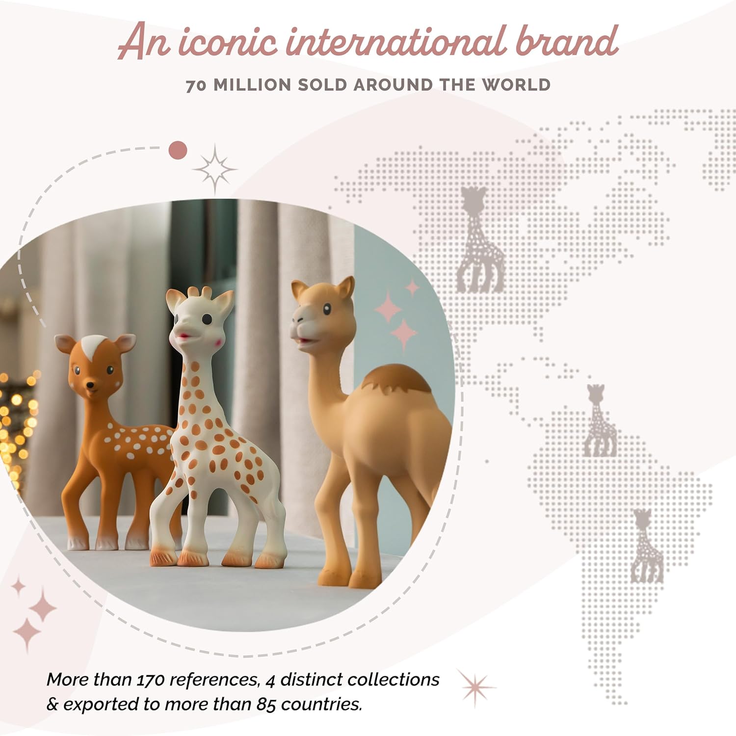 Giraffe Tandvlees Speelgoed voor Baby's | Dierenspeelgoed Bijtring voor Baby's 0+ Maanden