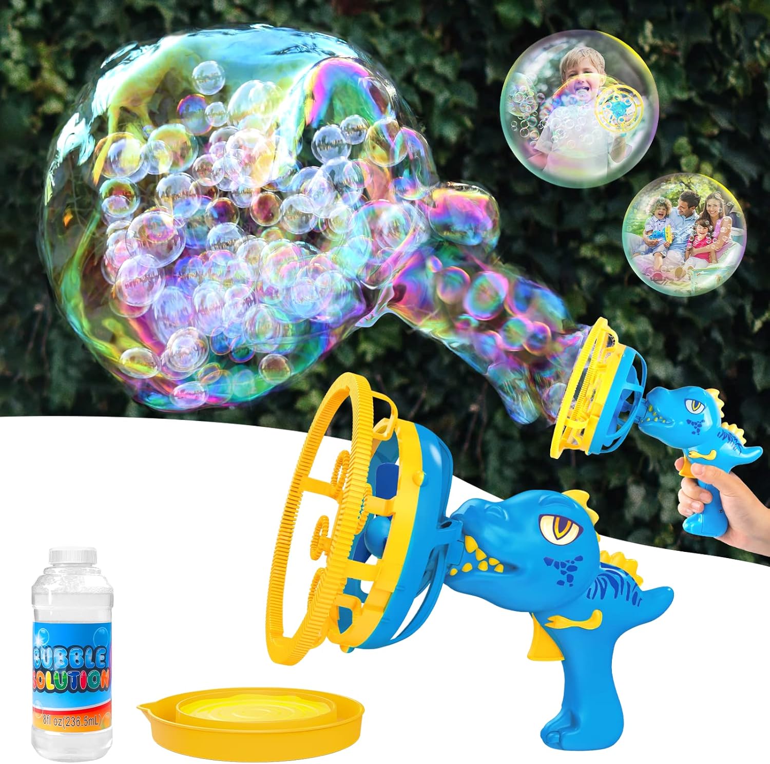 Dino bubbelpistool | Bubbelmachine kinderen 3-9 jaar